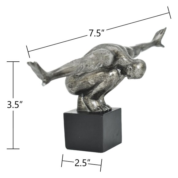 Adam & Friends Home Decor Take-A-Bow Man Sculpture | 1-Piece | Pewter - Picture 5 of 6